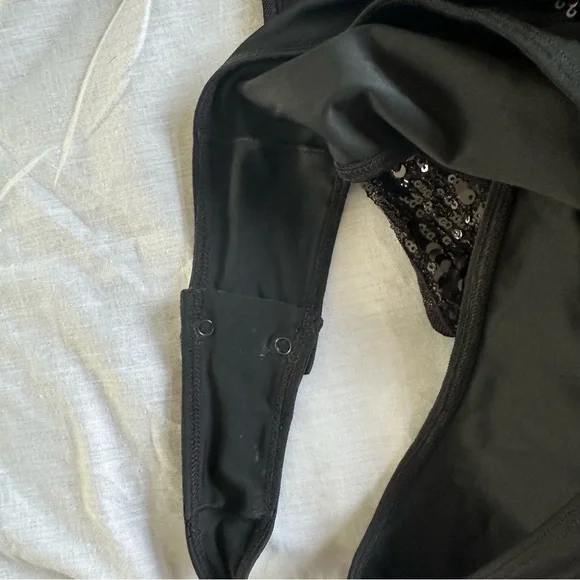 Generation Love Black Sequin Sleeveless Bodysuit Small - Picture 8 of 10